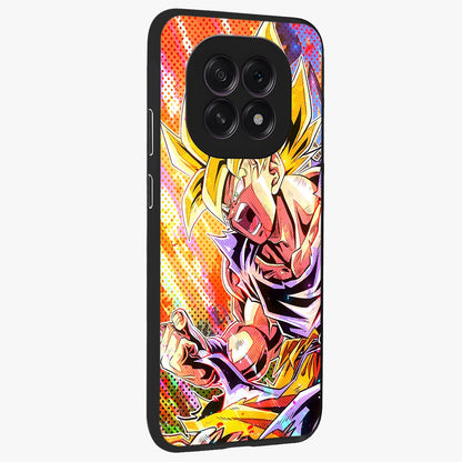Firing Goku Glass Case upright view showcasing energetic anime artwork with bold warrior theme.