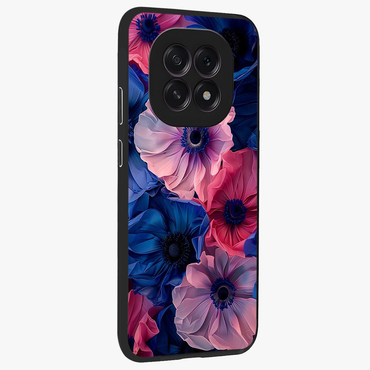 Flower Paper Art Pattern Glass Case upright view showcasing decorative paper floral artwork with creative craft style.