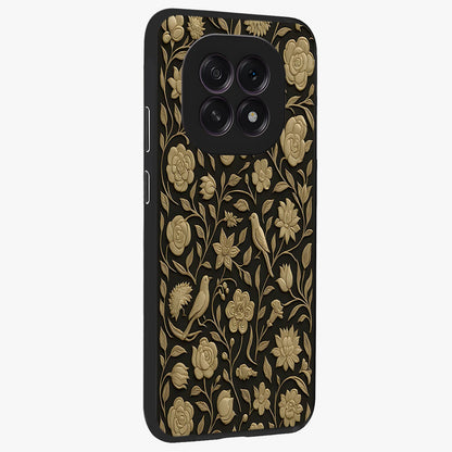Golden Evil Eye Mandala Glass Case upright view showcasing decorative evil eye mandala artwork with spiritual aesthetic style.