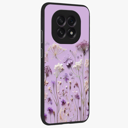 Lavender Blossom Dream Glass Case upright view showcasing delicate lavender blossom artwork with peaceful floral theme.