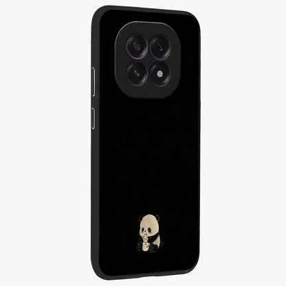 Midnight Panda Love Glass Case upright view showcasing charming panda artwork with playful romantic theme.