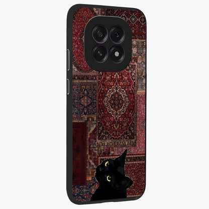 Regal Magic Cat Apple Glass Case upright view showcasing charming cat artwork with playful magical theme.