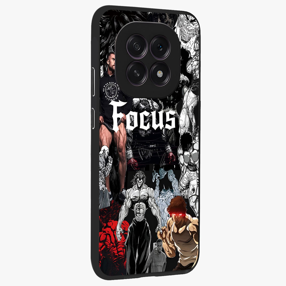 Relentless Power Focus Glass Case upright view showcasing strong inspirational artwork with powerful focus theme.