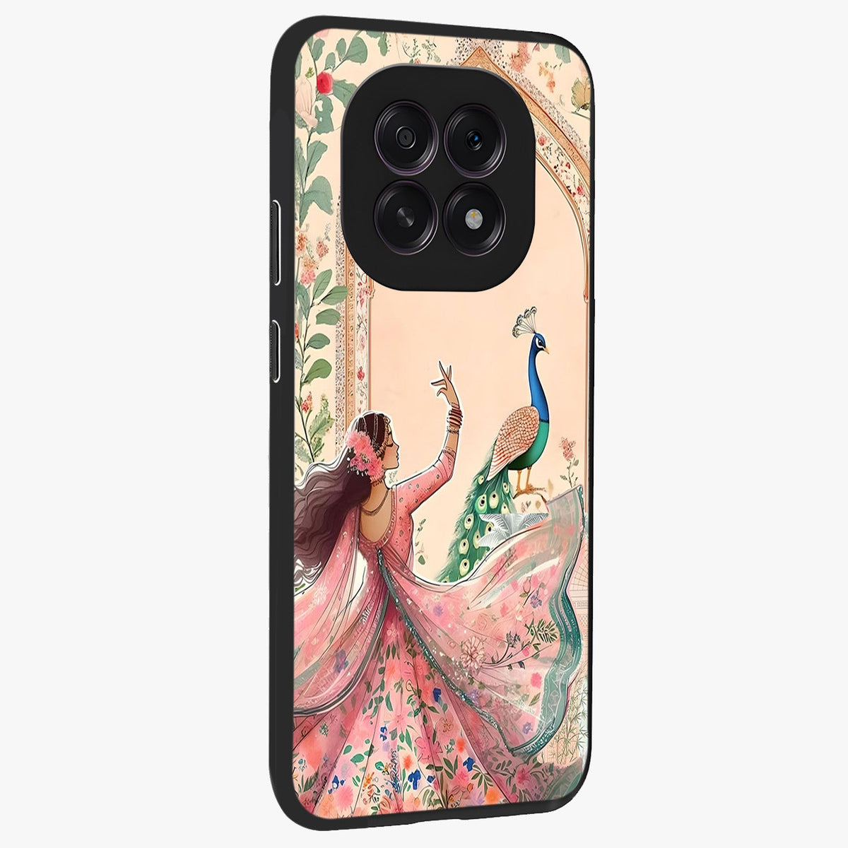 Royal Grace Muse Glass Case upright view showcasing stylish artistic artwork with sophisticated royal theme.