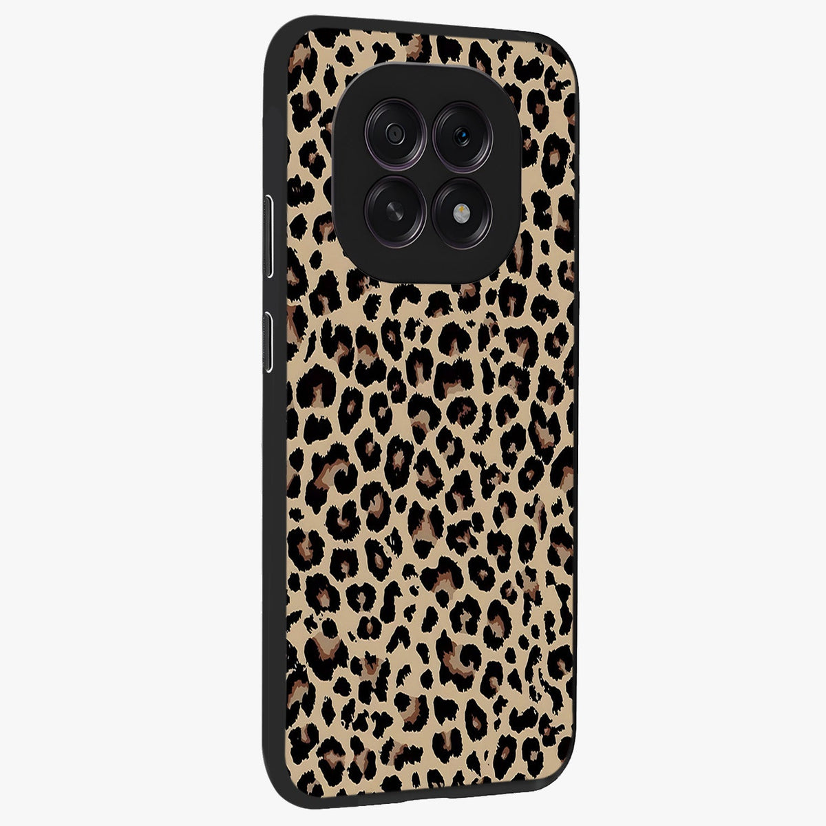 Savage Chic Pattern Glass Case upright view showcasing trendy decorative artwork with edgy fashion theme.