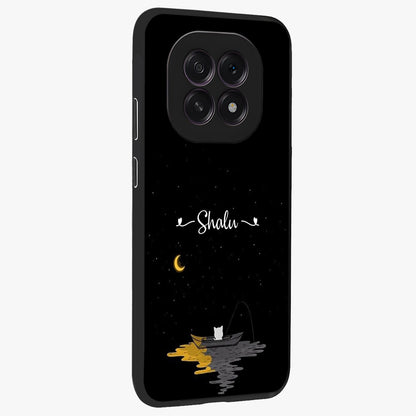 Silent Night Row Glass Case upright view showcasing tranquil night artwork with serene landscape theme.