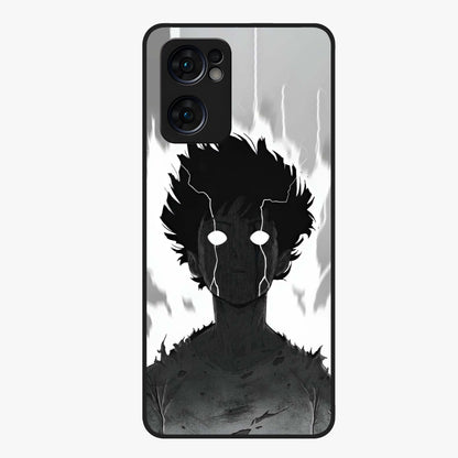 Awakened Inner Rage Glass Case showing flat back view with intense artistic artwork and glossy glass finish.