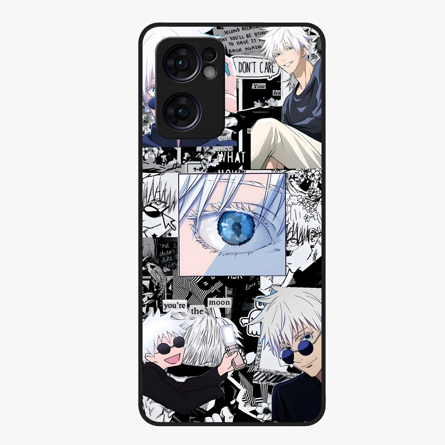 Infinity Sorcerer Chaos Glass Case showing flat back view with mystical sorcerer themed artwork and glossy glass finish.