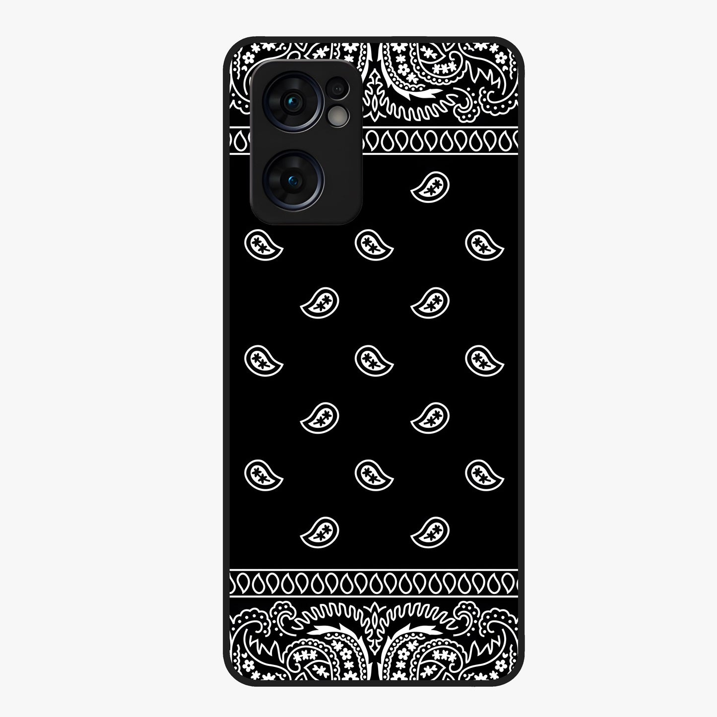 Retro Rebel Threads Glass Case showing flat back view with vintage street style artwork and glossy glass finish.