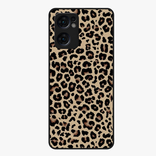 Savage Chic Pattern Glass Case showing flat back view with stylish patterned artwork and glossy glass finish.