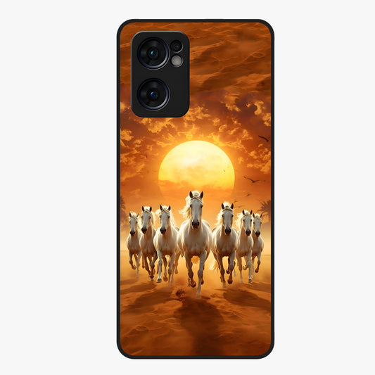Wild Sunset Majesty Glass Case showing flat back view with majestic sunset landscape artwork and glossy glass finish.