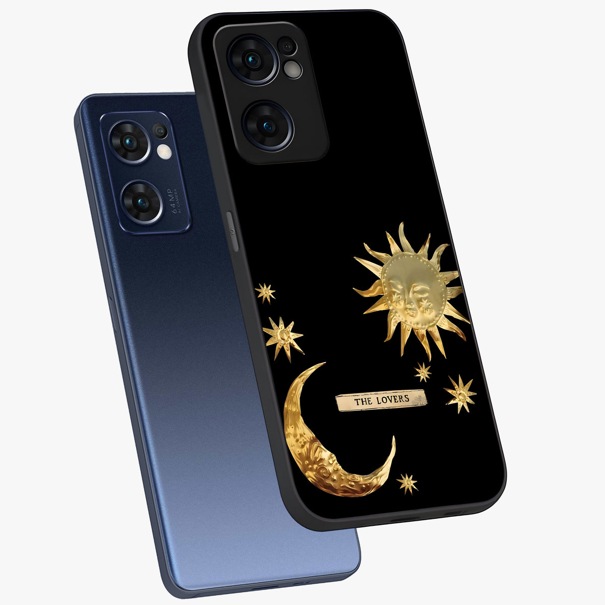 Gold Sun Blush Glass Case displayed in angled mockup highlighting radiant sun design with warm golden aesthetic.