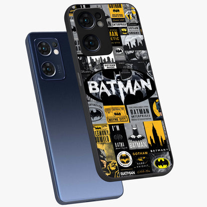 Knight Gotham Rise Glass Case displayed in angled mockup highlighting powerful knight silhouette design with dramatic aesthetic.