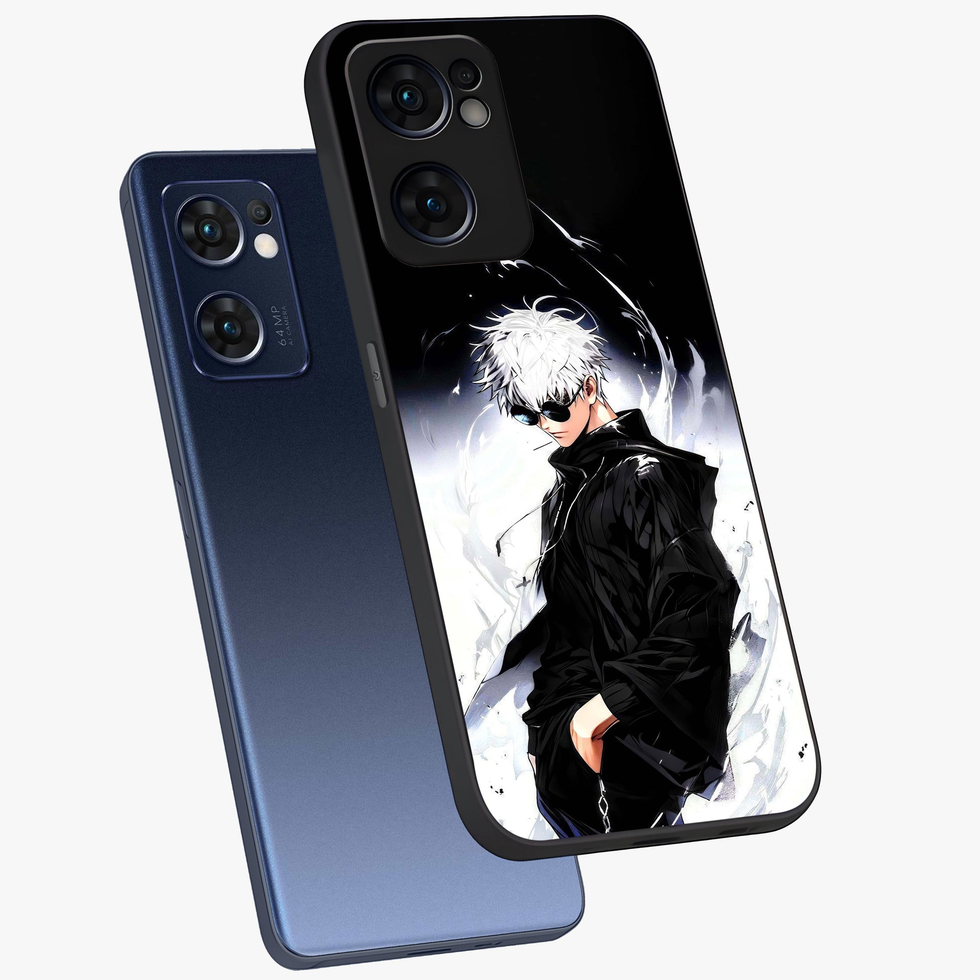 Limitless Shadow King Glass Case displayed in angled mockup highlighting dramatic dark hero design with intense aesthetic.