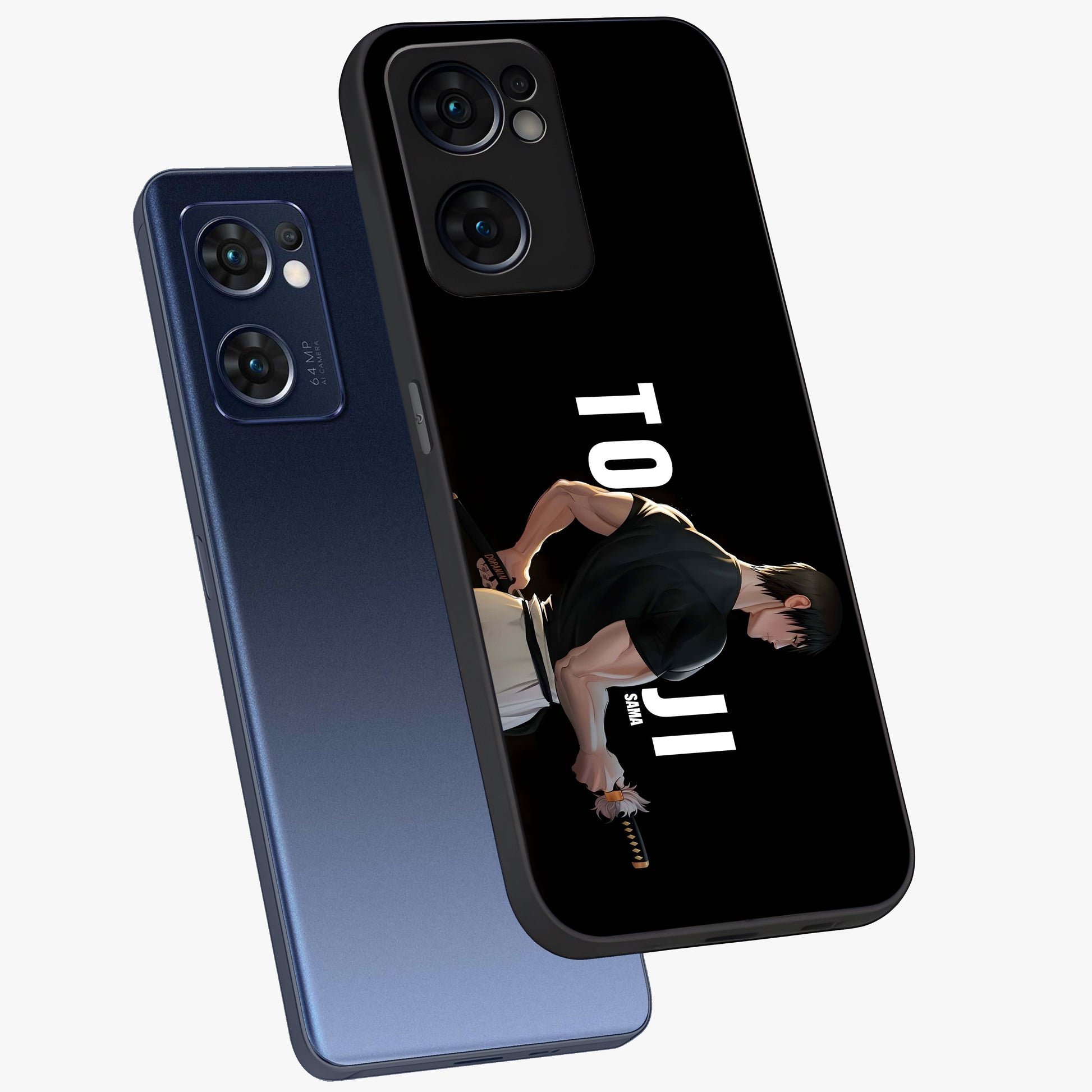 Midnight Blade Resolve Glass Case displayed in angled mockup highlighting powerful blade illustration with dramatic dark aesthetic.