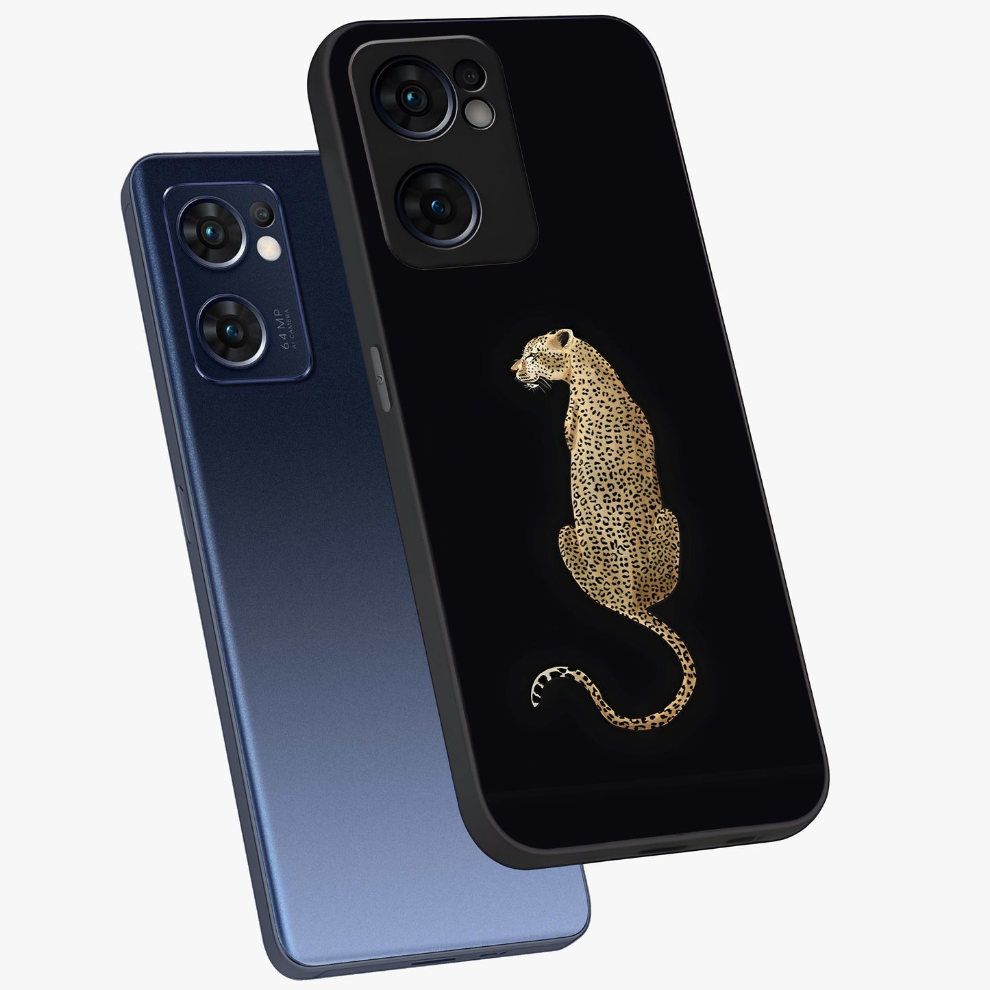 Regal Leopard Glass Case displayed in angled mockup highlighting powerful animal illustration with stylish wild aesthetic.