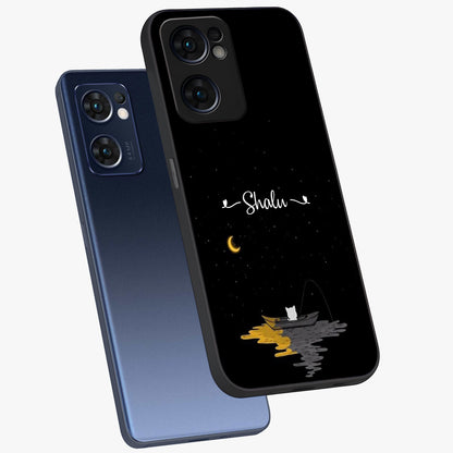 Silent Night Row Glass Case displayed in angled mockup highlighting peaceful evening design with dreamy night aesthetic.