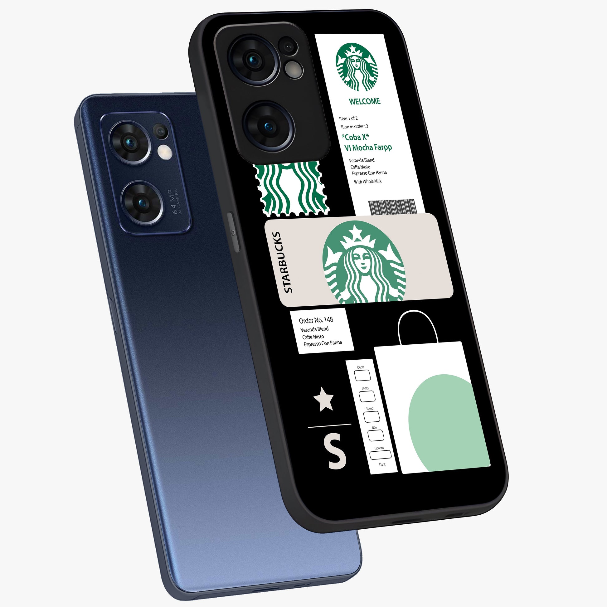 Starbucks Mocha Glass Case displayed in angled mockup highlighting stylish mocha themed design with cozy café aesthetic.