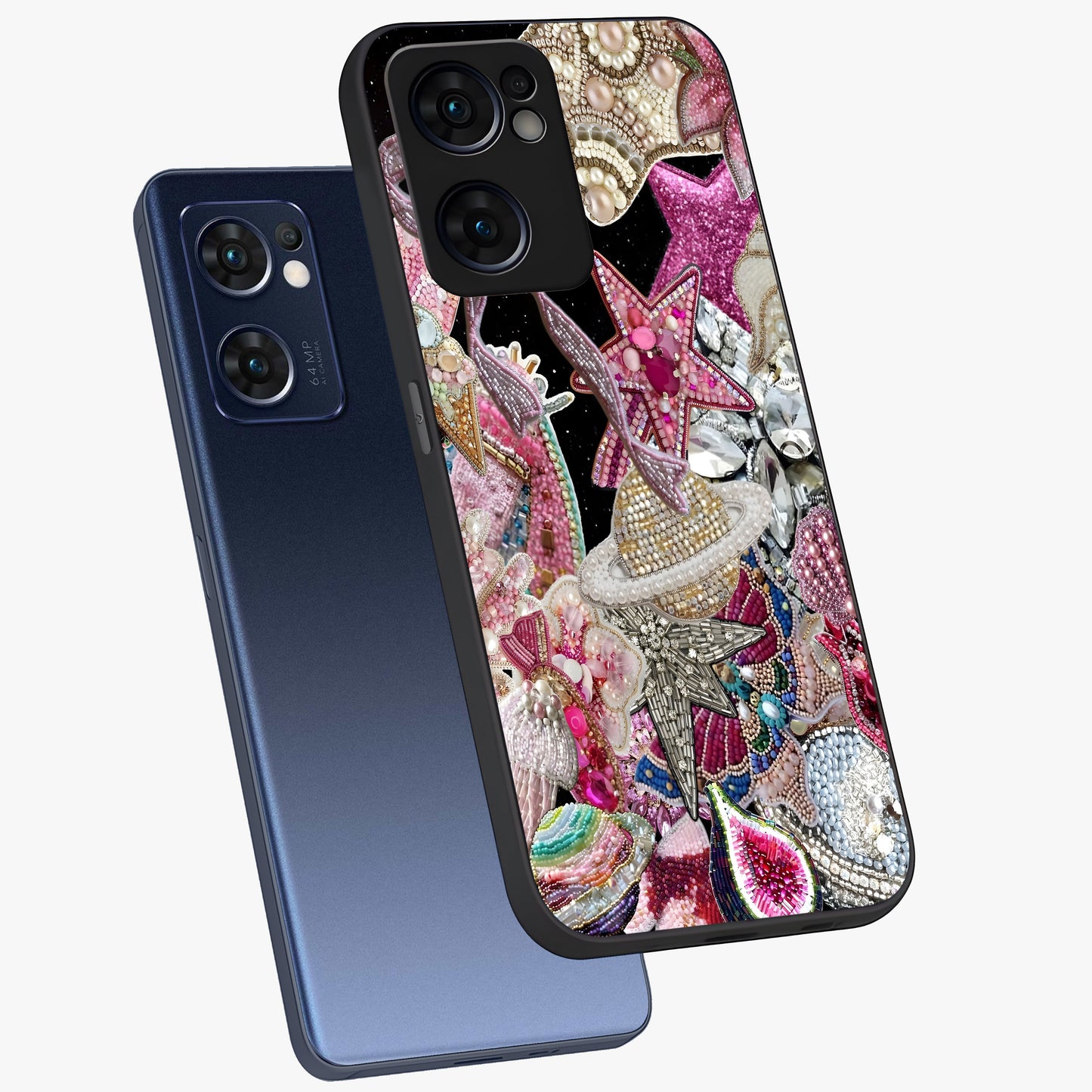 Starlit Jewel Dream Glass Case displayed in angled mockup highlighting glowing celestial jewel design with dreamy aesthetic.