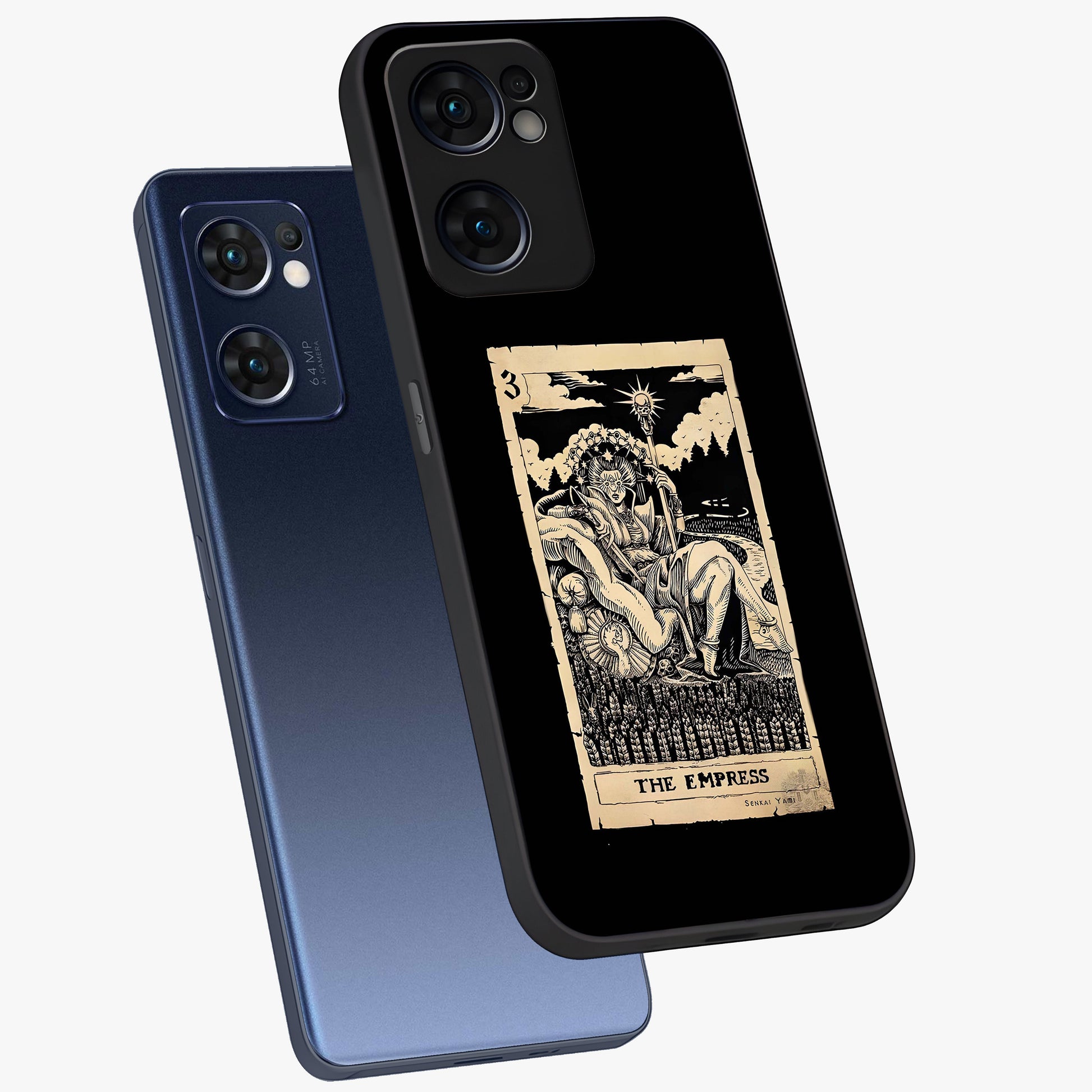 The Empress Glass Case displayed in angled mockup highlighting elegant royal design with majestic aesthetic style.