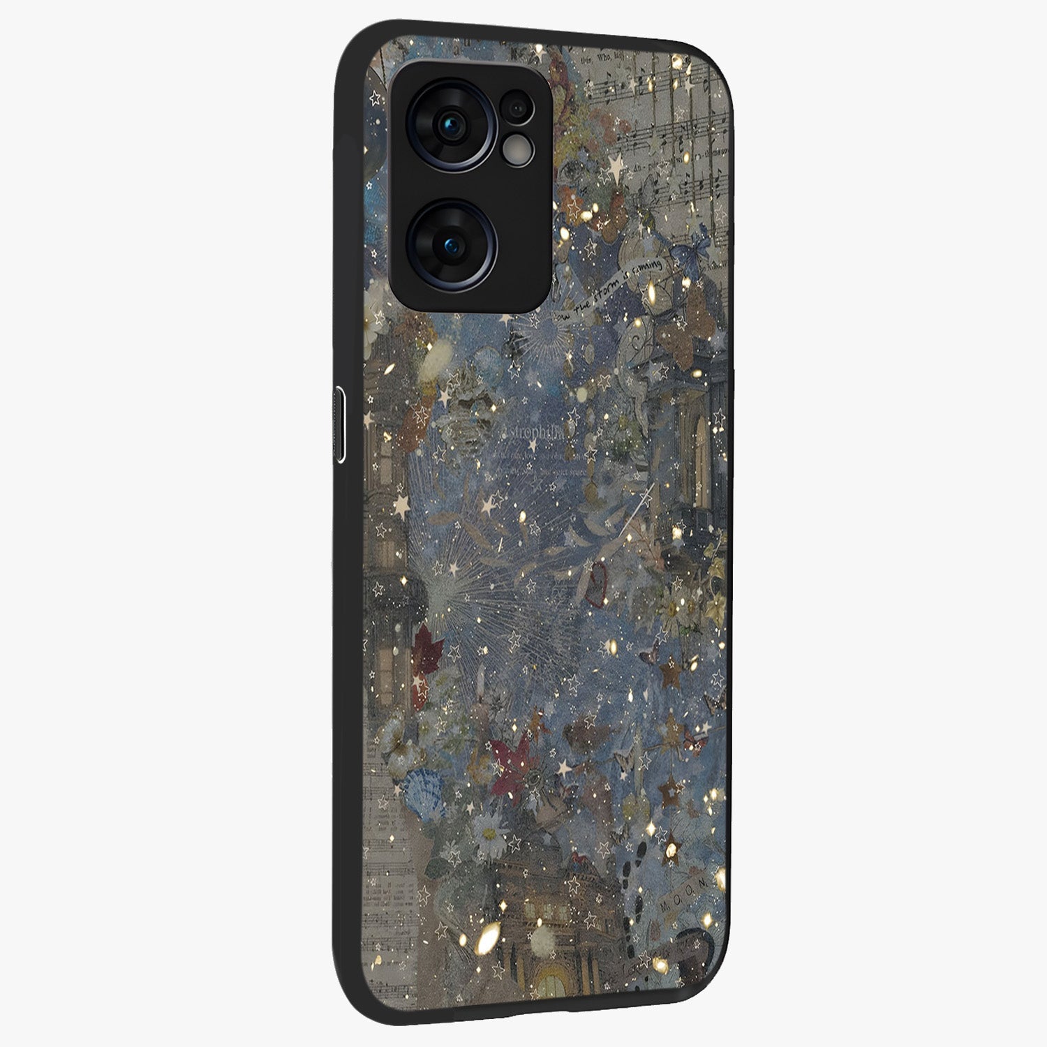 Aesthetic Astrolophia Glass Case upright view showcasing soft aesthetic theme with stylish modern look.