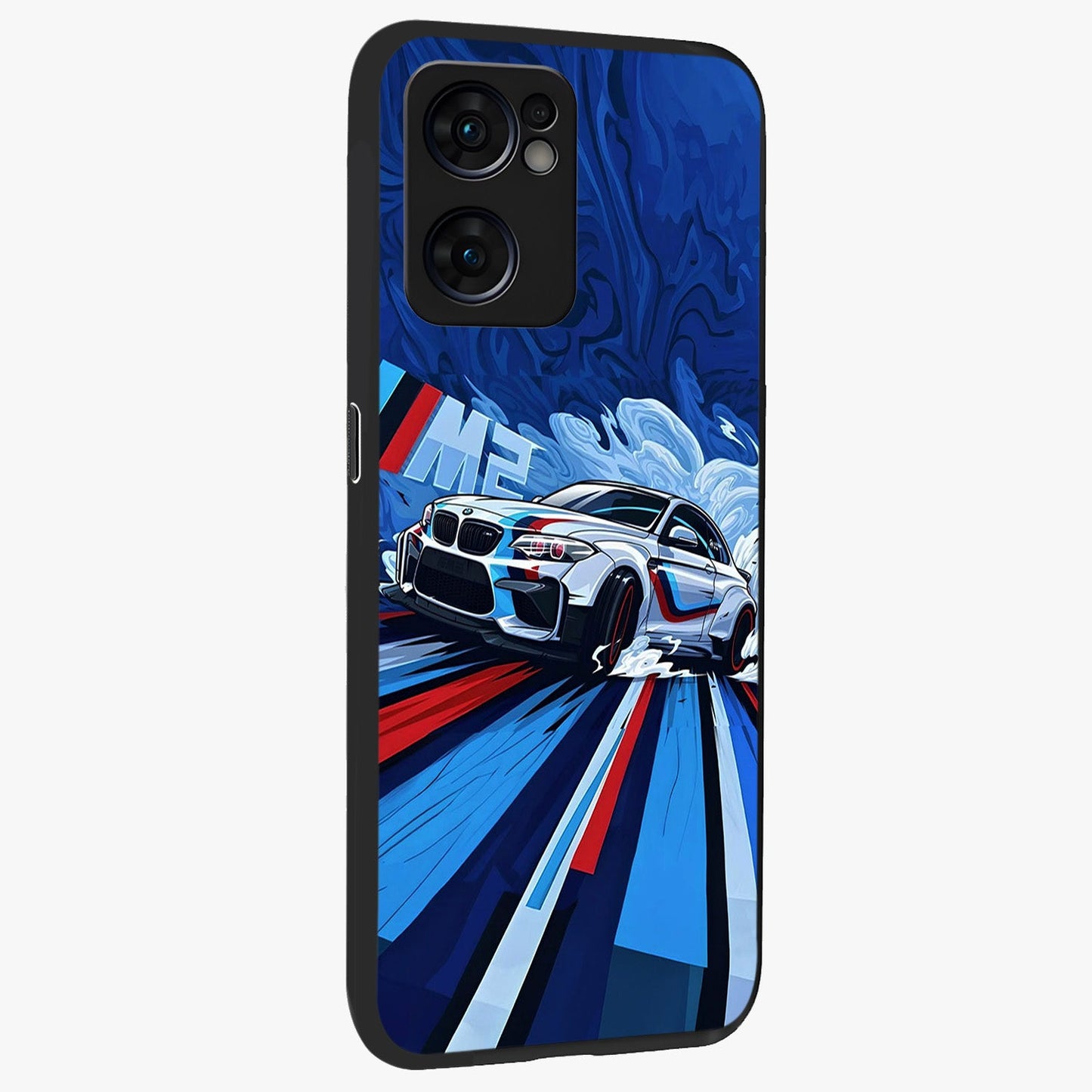 Drift Power Rush Glass Case upright view showcasing high speed racing artwork with bold automotive theme.