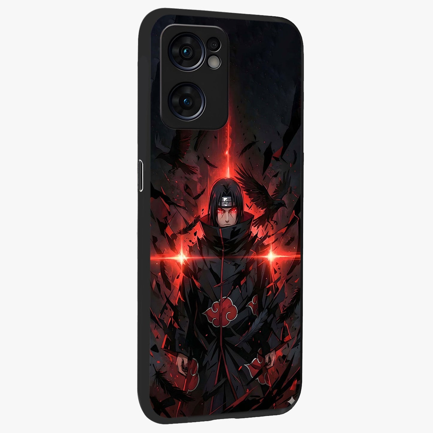 Focused Blade Discipline Glass Case upright view showcasing strong typography statement with sleek motivational theme.