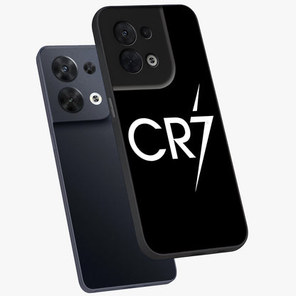 Cr7 Elite Strike Glass Case displayed in angled mockup highlighting powerful sports graphic with bold athletic theme.