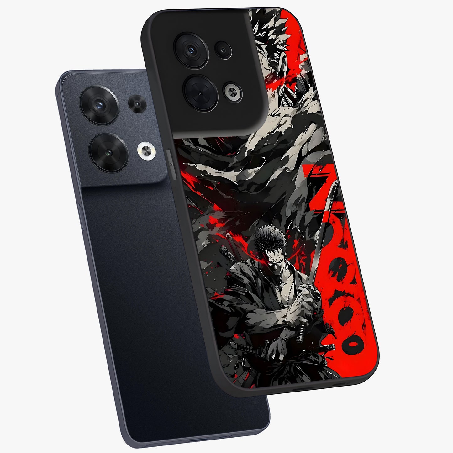 Demon Sword Resolve Glass Case displayed in angled mockup highlighting powerful demon sword illustration with dark fantasy aesthetic.