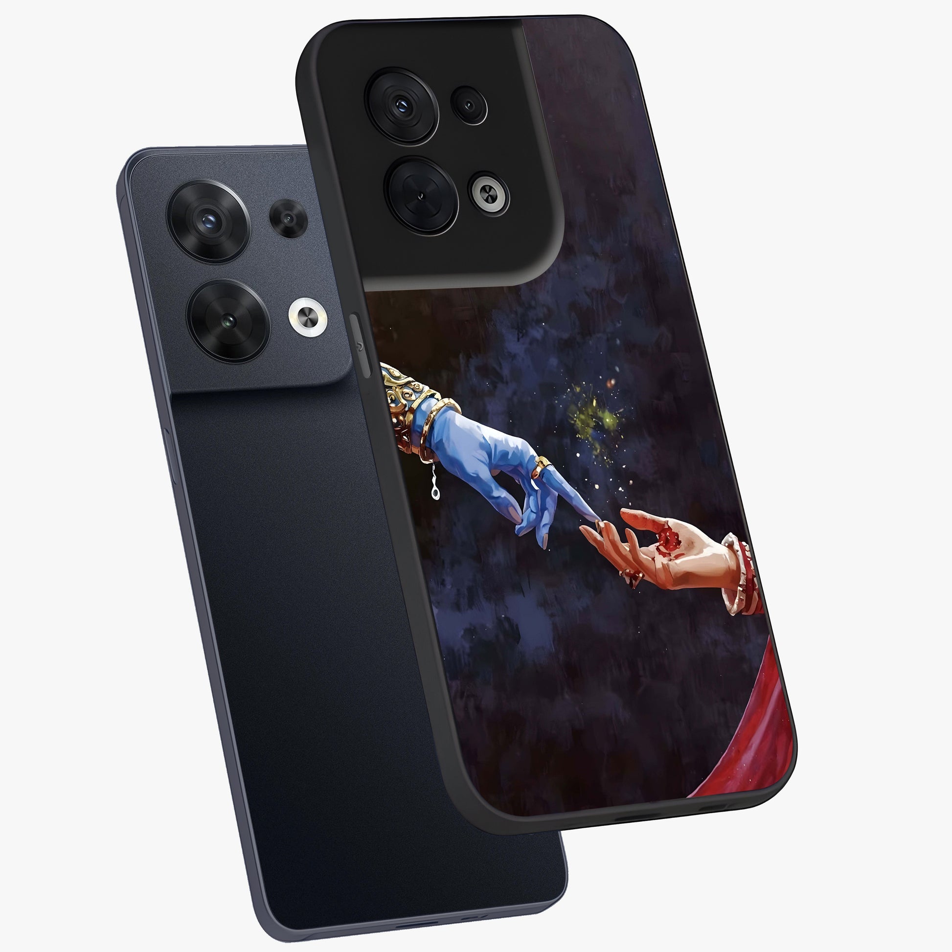 Divine Touch Eternal Glass Case displayed in angled mockup highlighting elegant divine inspired design with calm aesthetic style.