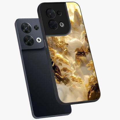Gates Of Illumination Glass Case displayed in angled mockup highlighting radiant portal inspired design with fantasy aesthetic.
