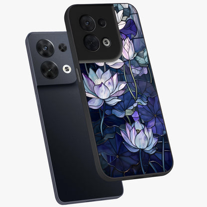 Gloss Petal Rush Glass Case displayed in angled mockup highlighting vibrant petal design with elegant floral aesthetic.