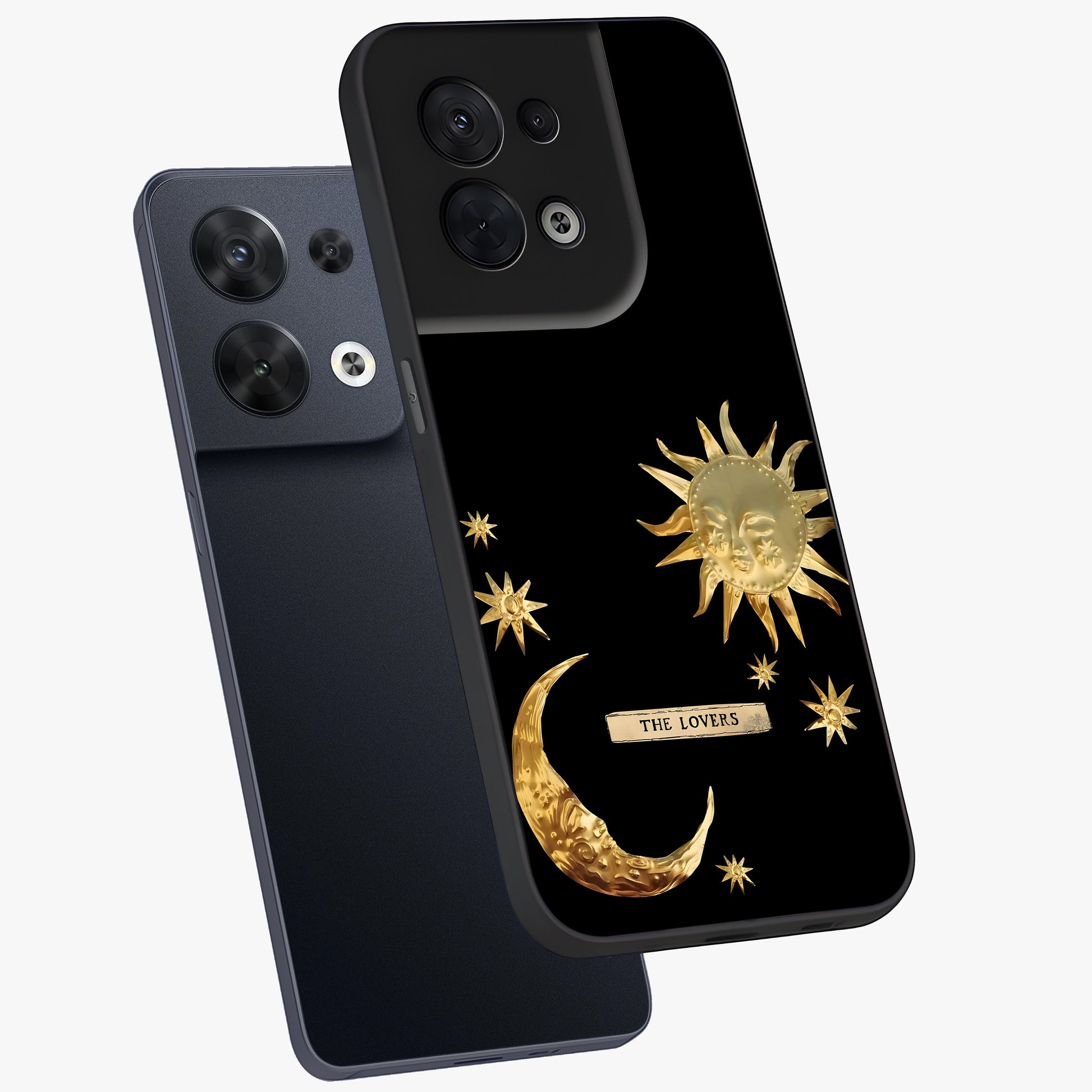 Gold Sun Blush Glass Case displayed in angled mockup highlighting radiant sun design with warm golden aesthetic.