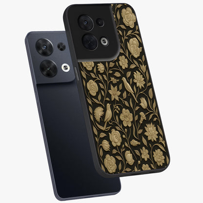 Golden Evil Eye Mandala Glass Case displayed in angled mockup highlighting protective evil eye symbol with golden mandala design.