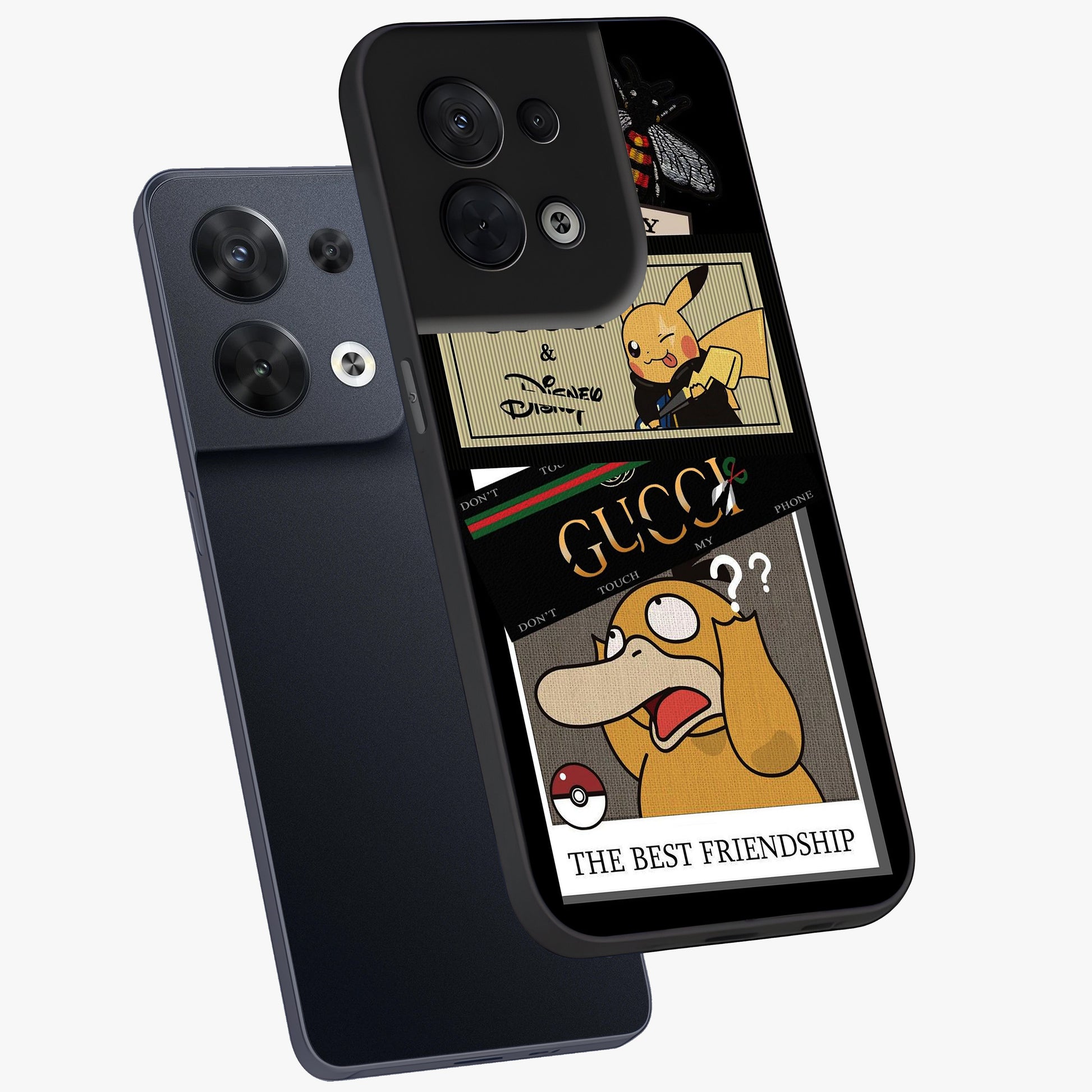 Gucci Play Mashup Glass Case displayed in angled mockup highlighting stylish fashion mashup design with bold aesthetic.