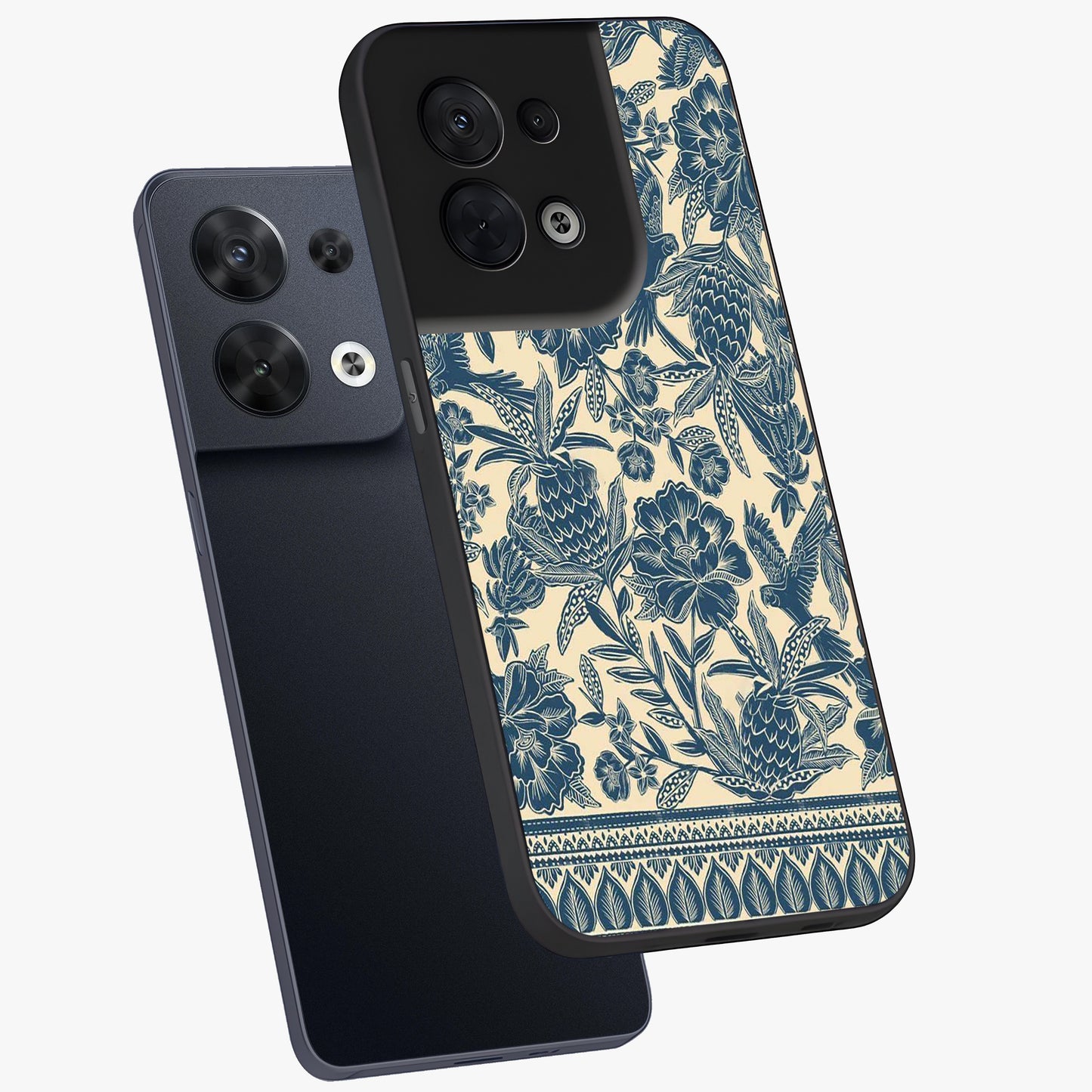 Heirloom Wild Bloom Glass Case displayed in angled mockup highlighting botanical bloom design with classic aesthetic style.