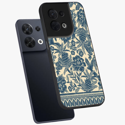 Heirloom Wild Bloom Glass Case displayed in angled mockup highlighting botanical bloom design with classic aesthetic style.
