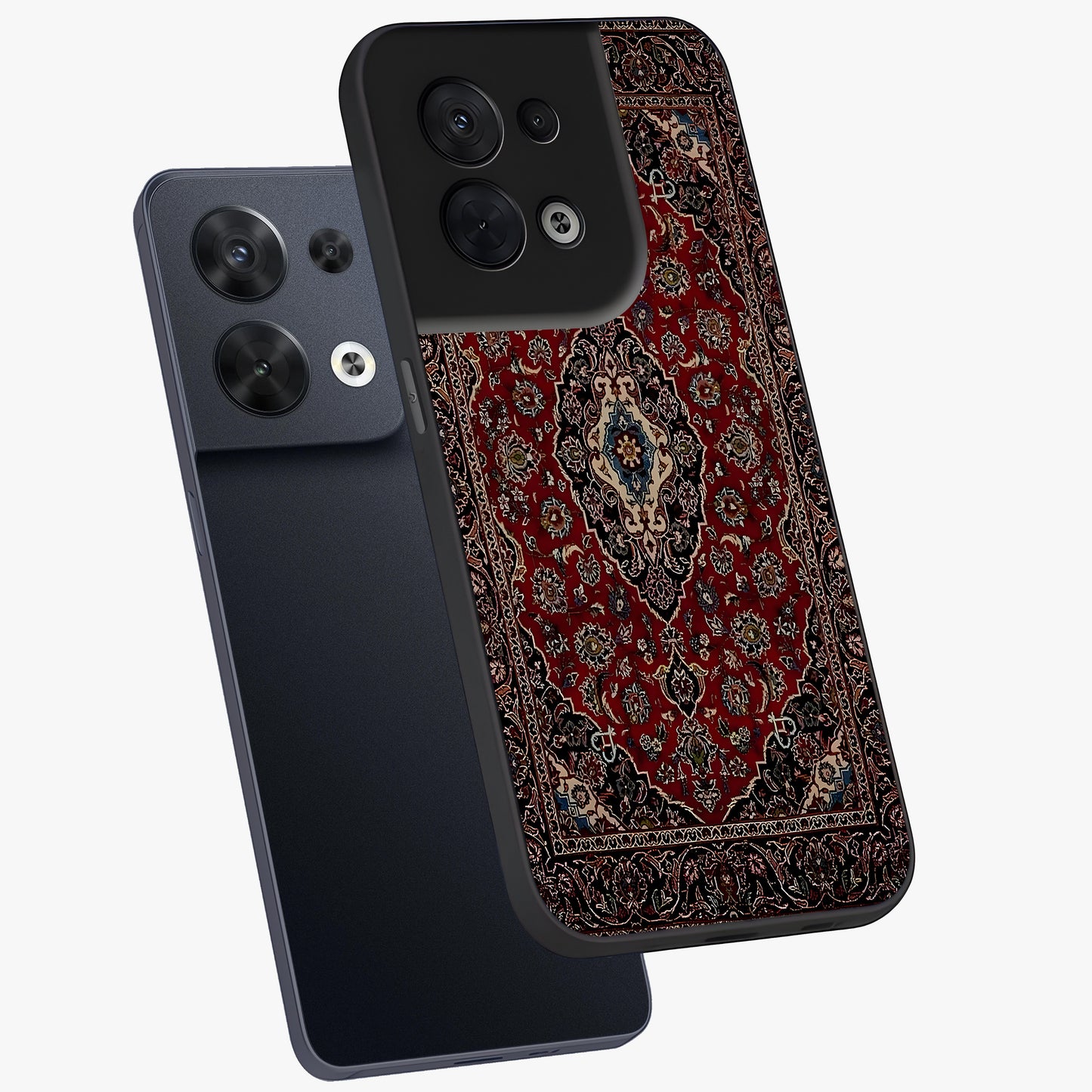 Heritage Carpet Royale Glass Case displayed in angled mockup highlighting intricate royal carpet design with heritage aesthetic.