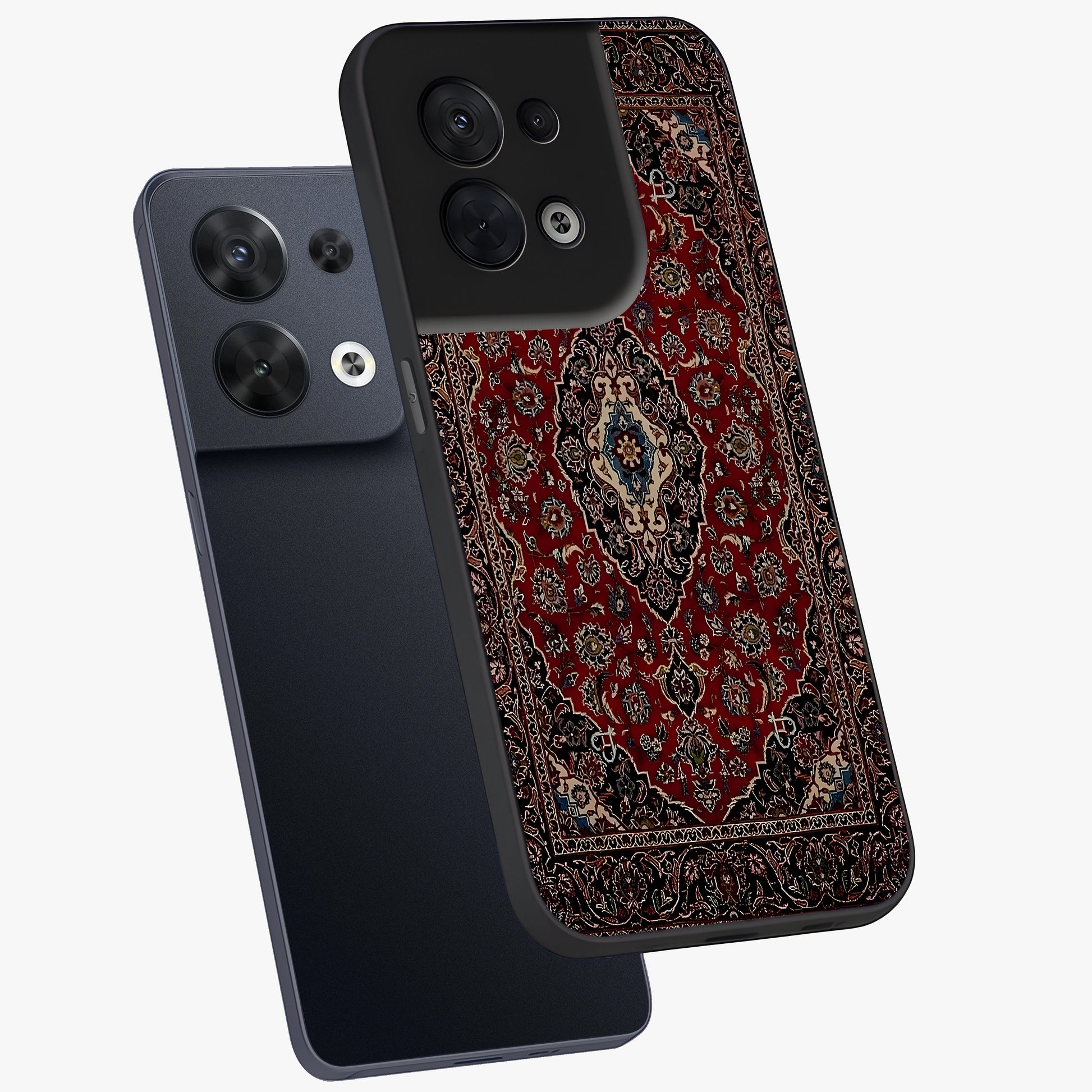 Heritage Carpet Royale Glass Case displayed in angled mockup highlighting intricate royal carpet design with heritage aesthetic.