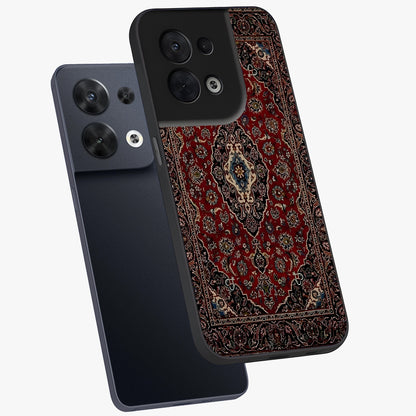 Heritage Carpet Royale Glass Case displayed in angled mockup highlighting intricate royal carpet design with heritage aesthetic.
