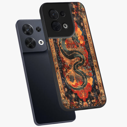 Inferno Dragon Soul Glass Case displayed in angled mockup highlighting powerful dragon illustration with inferno aesthetic.