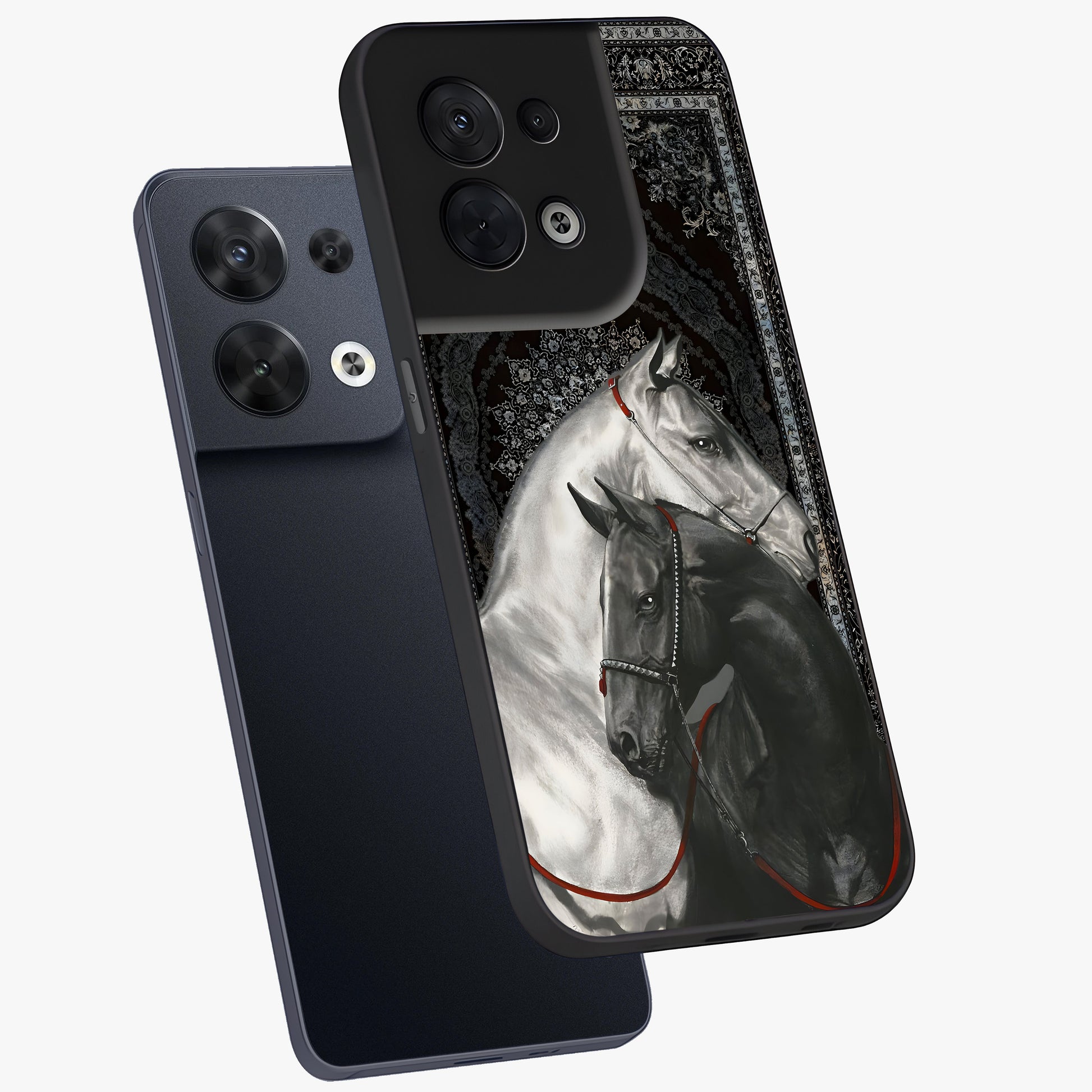 Majestic Ride Legacy Glass Case displayed in angled mockup highlighting sleek vehicle design with bold racing aesthetic.