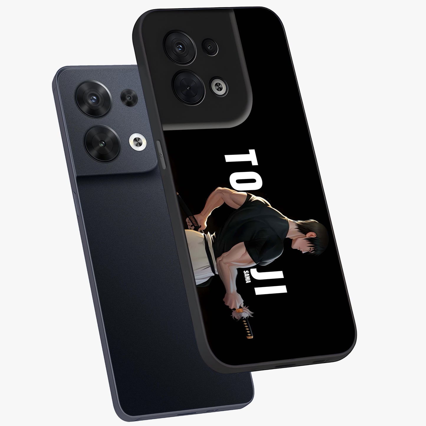 Midnight Blade Resolve Glass Case displayed in angled mockup highlighting powerful blade illustration with dramatic dark aesthetic.