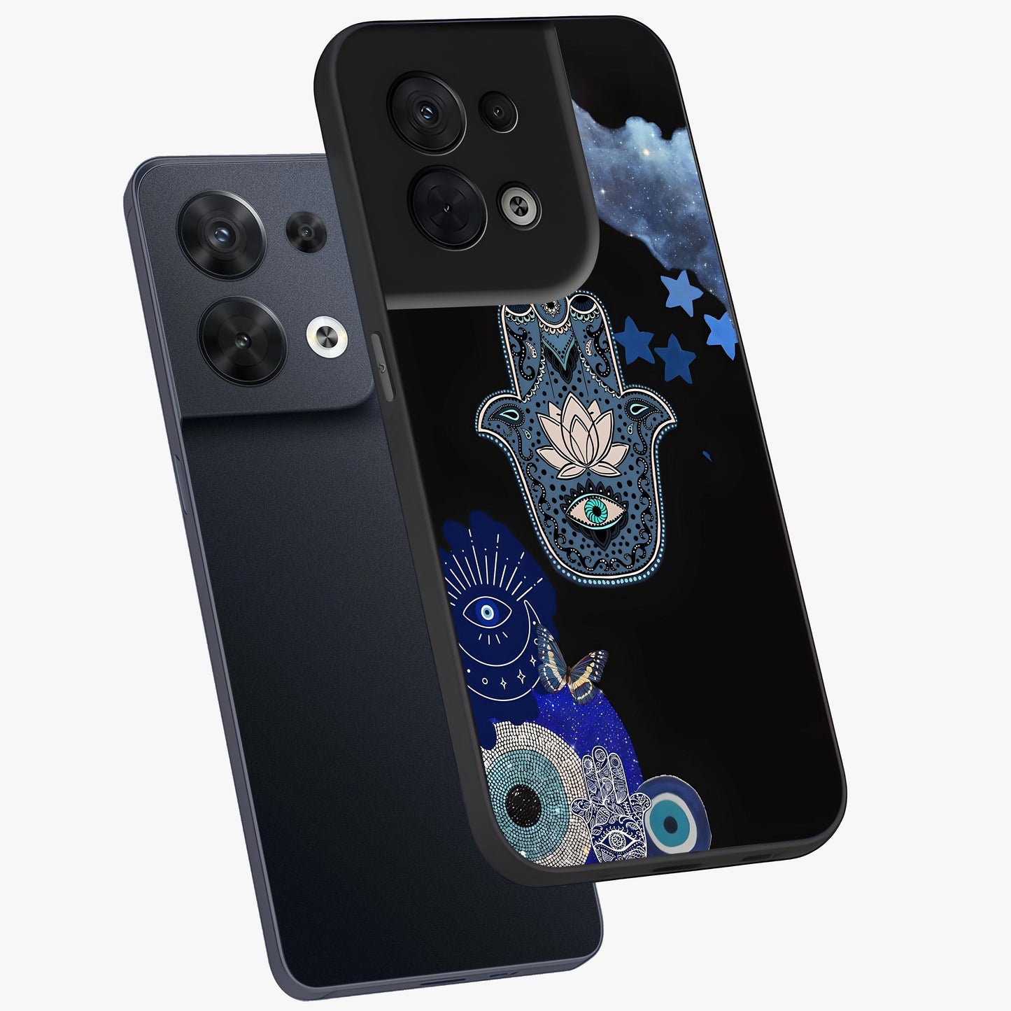 Mystic Hand Aura Glass Case displayed in angled mockup highlighting magical aura design with spiritual aesthetic style.