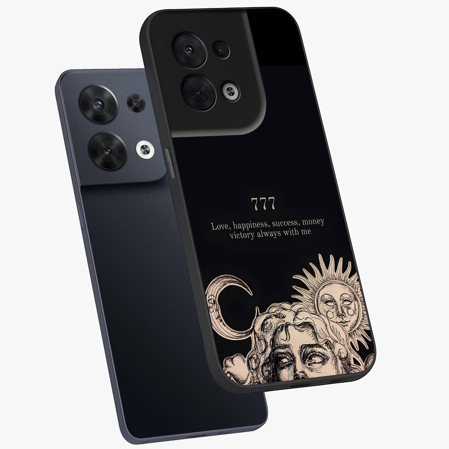 Mystic Victory Aura Glass Case displayed in angled mockup highlighting energetic aura design with bold mystical aesthetic.
