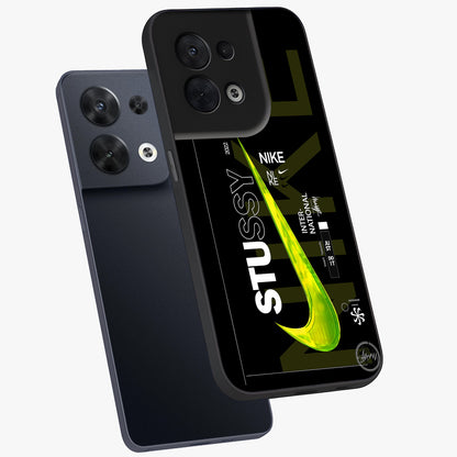 Neon Street Edition Glass Case displayed in angled mockup highlighting vibrant urban design with bold street aesthetic.