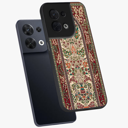 Persian Inspired Glass Case displayed in angled mockup highlighting intricate traditional design with elegant cultural aesthetic.