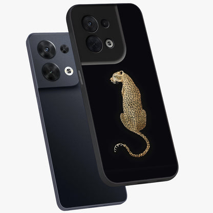Regal Leopard Glass Case displayed in angled mockup highlighting powerful animal illustration with stylish wild aesthetic.