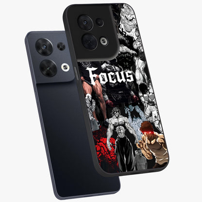Relentless Power Focus Glass Case displayed in angled mockup highlighting bold statement design with modern aesthetic style.