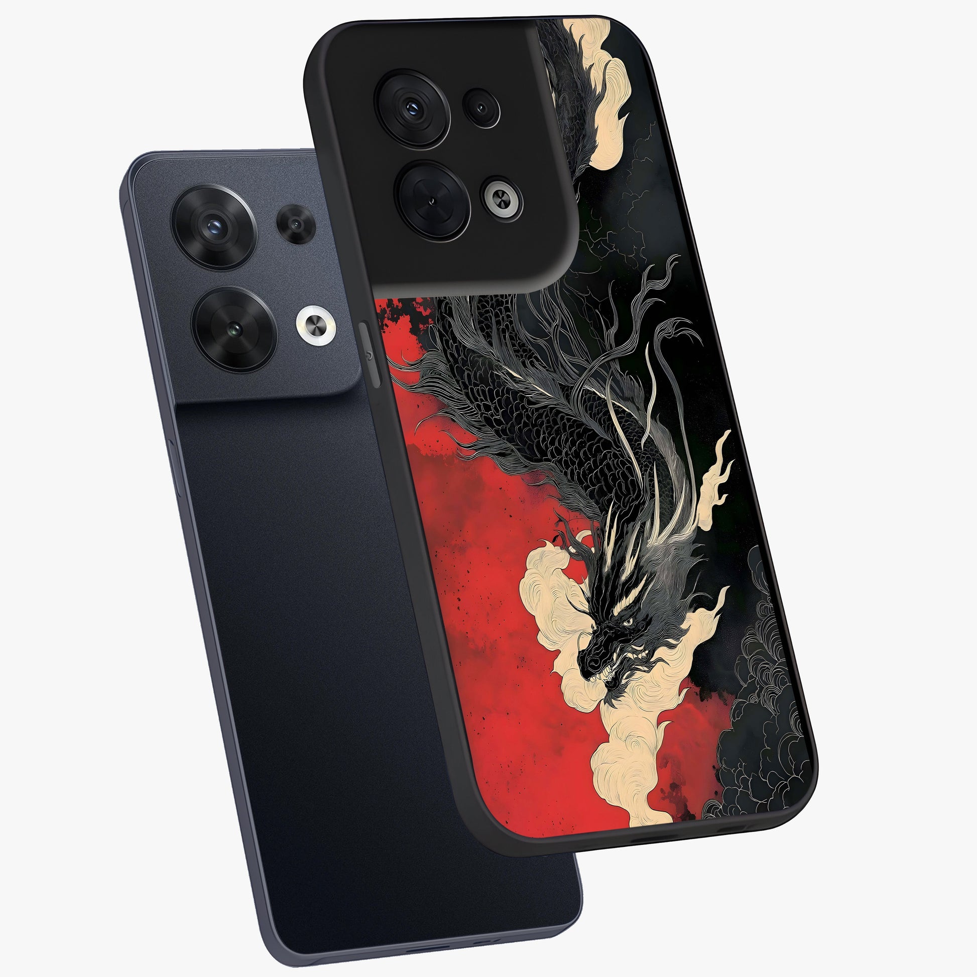 Shadow Dragon Fury Glass Case displayed in angled mockup highlighting powerful dragon illustration with dark fantasy aesthetic.